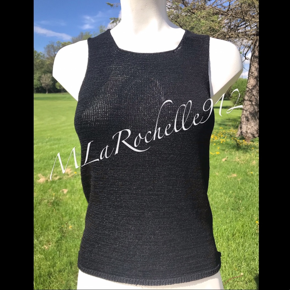 VTG. DKNY Black Knit Tank Top